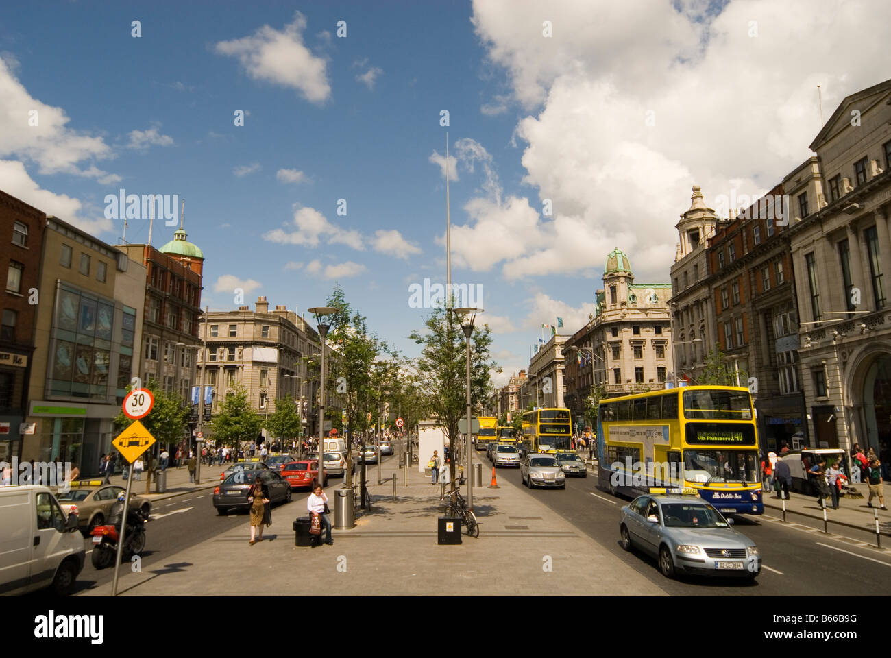 O'Connell Street Dublino Irlanda Foto Stock