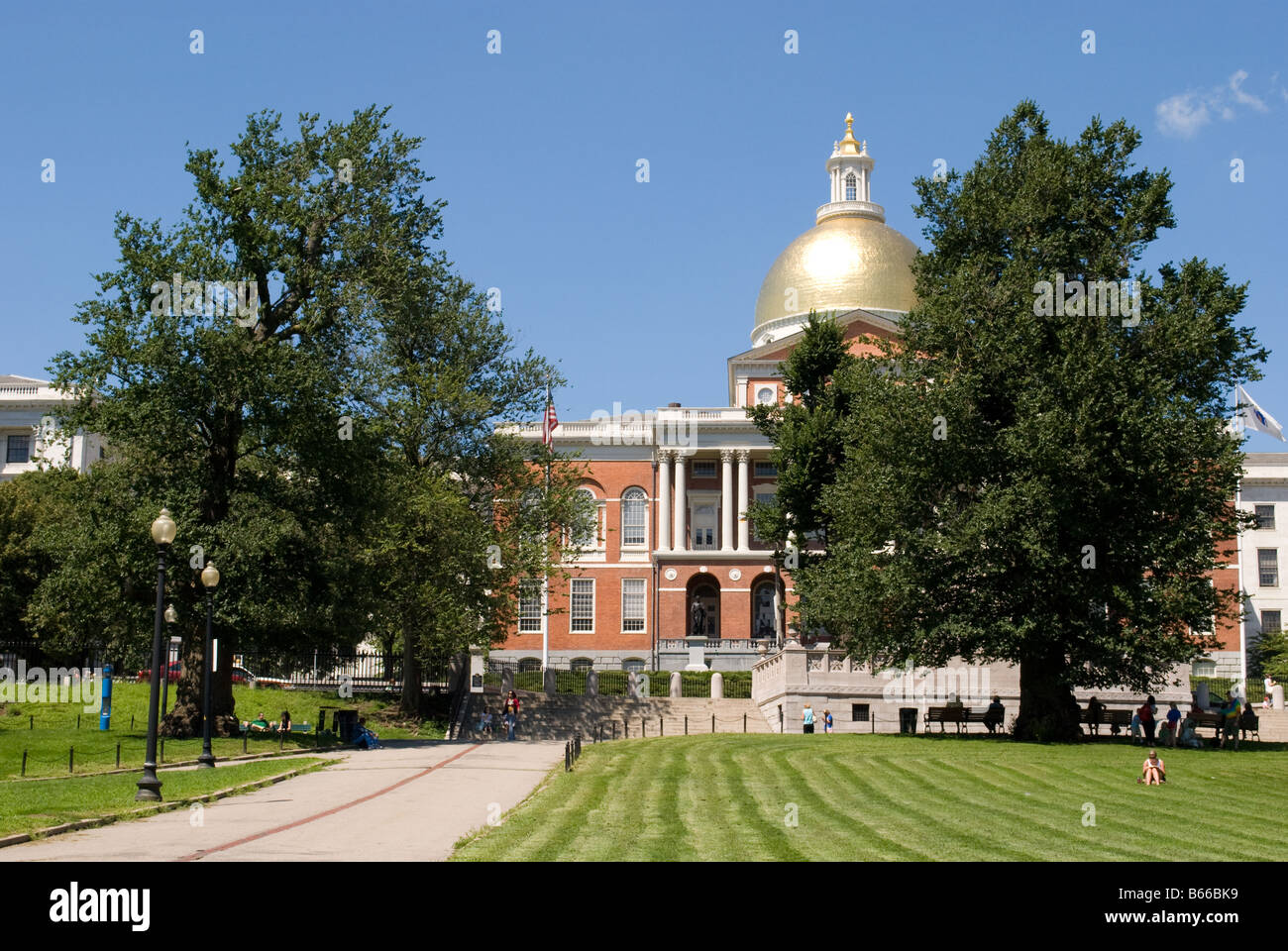 Massachusetts State House Foto Stock