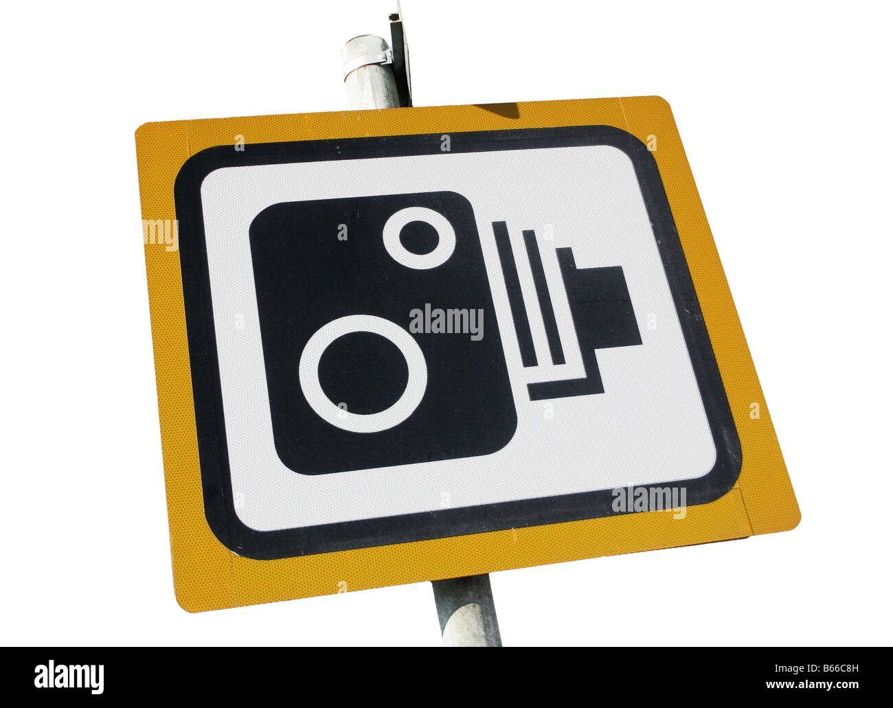 Telecamera di sicurezza segno tagliare Foto Stock