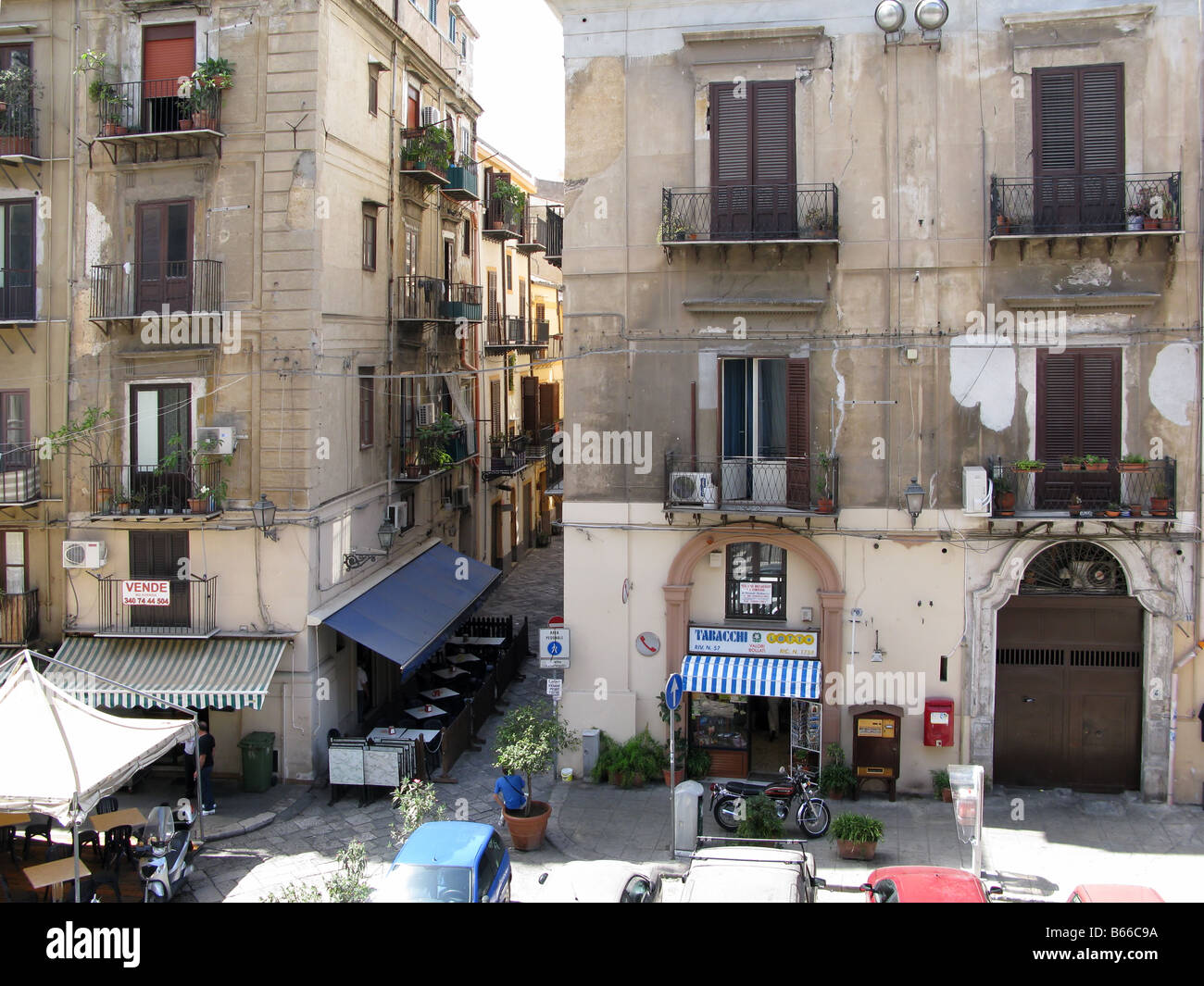 Scena di strada, Palermo, Sicilia, Foto Stock