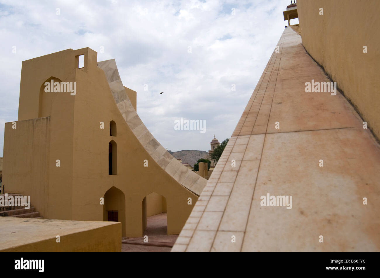 Strumento astronomico a Jantar Mantar observatory - Jaipur, Rajasthan, India Foto Stock