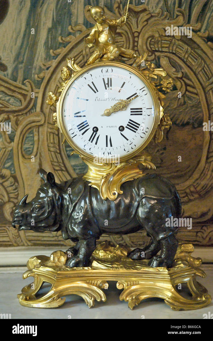 Xix secolo orologio francese Winter Palace Museo Hemitage San Pietroburgo Russia Foto Stock