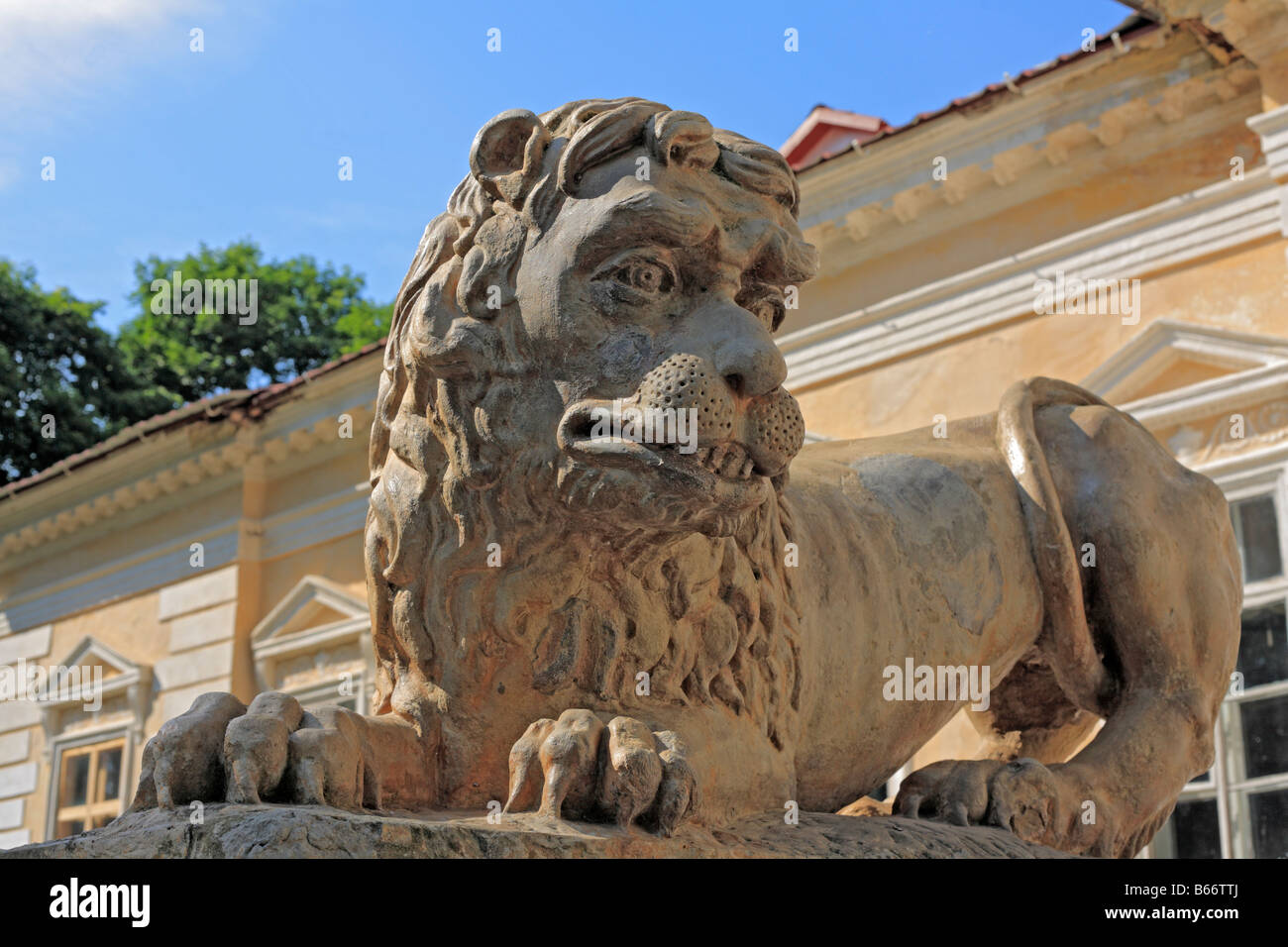 Palazzo (XVIII secolo), Samtchiki, Khmelnytskyi oblast (provincia), Ucraina Foto Stock