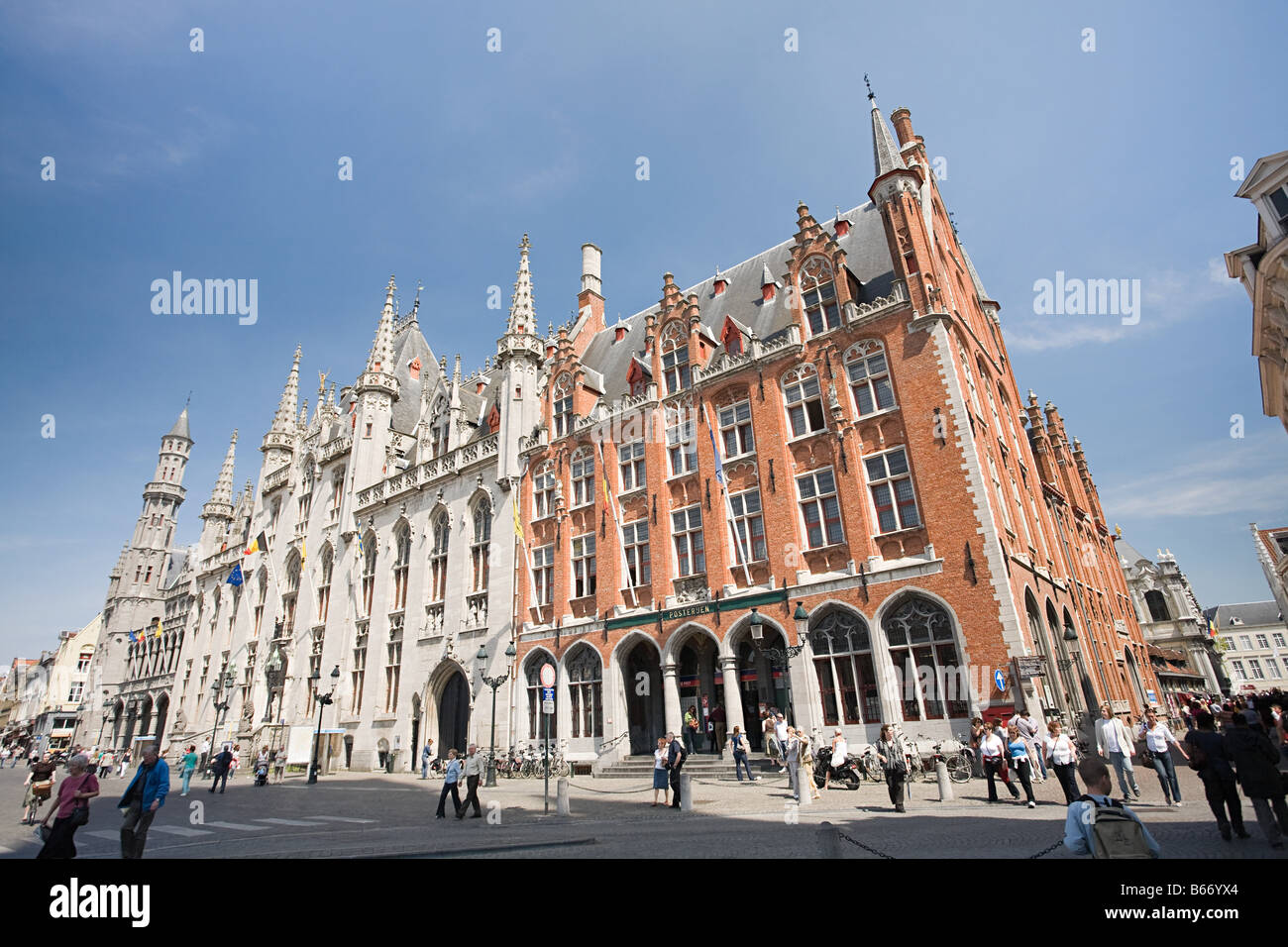 Bruges city hall Foto Stock