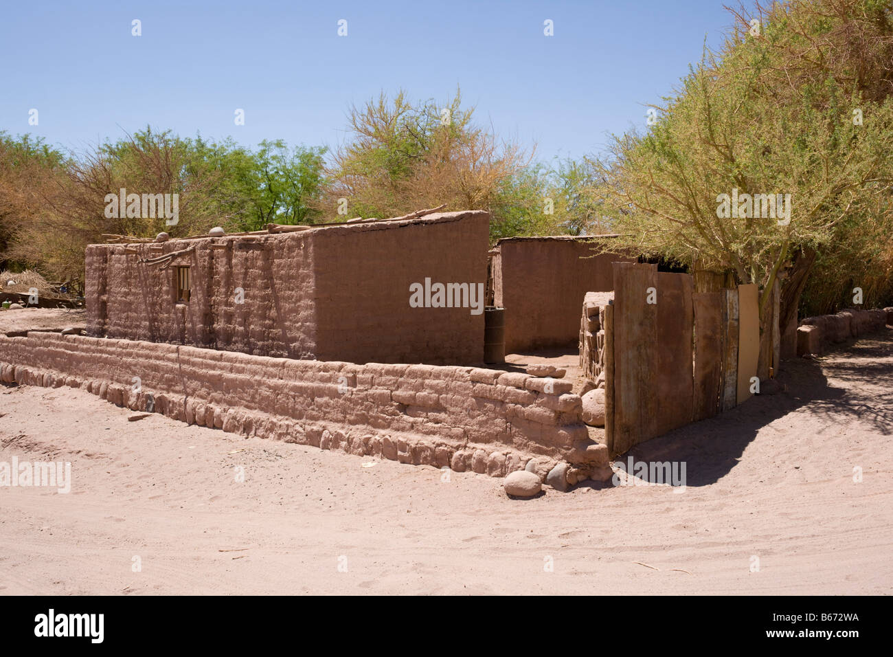 San Pedro adobe house, San Pedro de Atacama, Cile Foto Stock