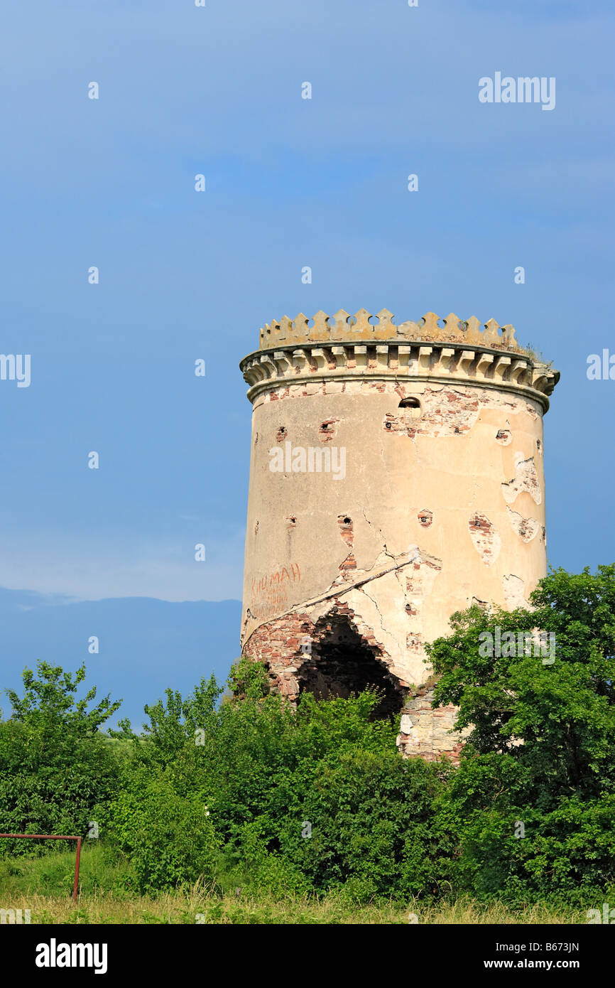 Resti del castello Chervonohrad Oblast di Leopoli provincia Ucraina Foto Stock