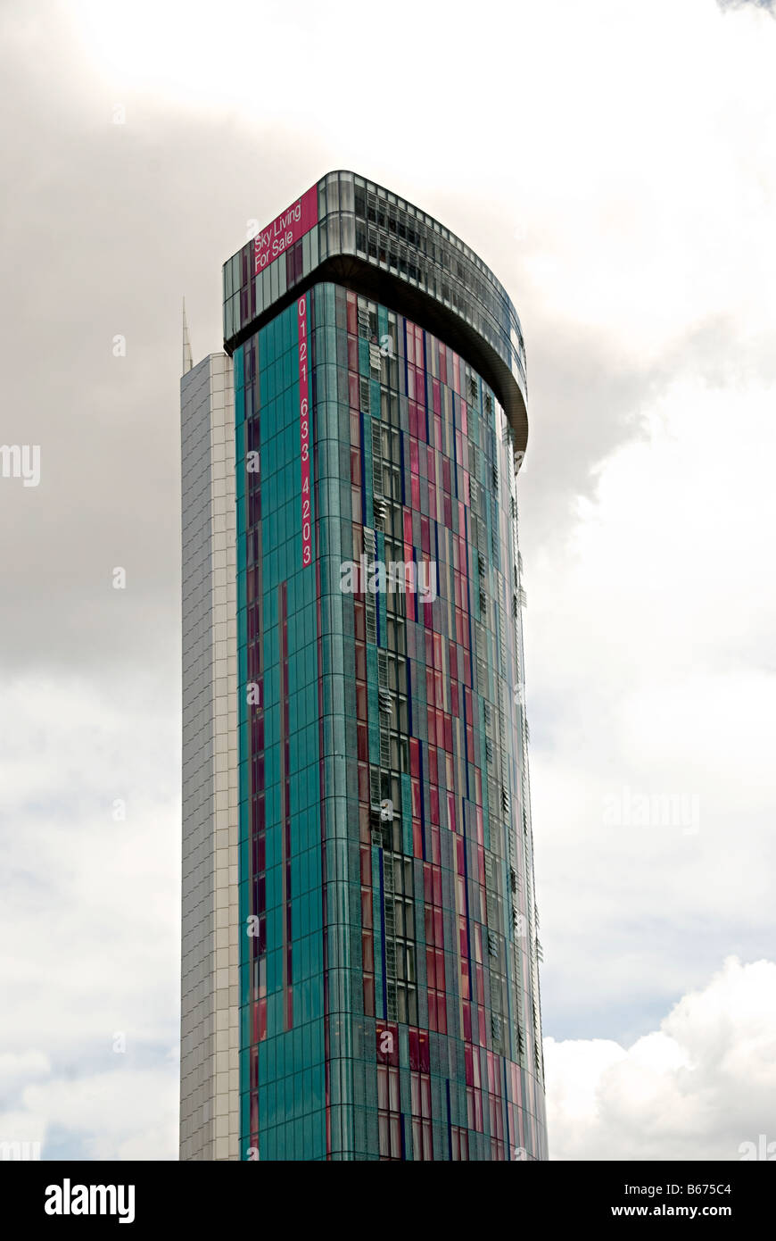 Birmingham town center beetham tower il più alto edificio in Birmingham Foto Stock
