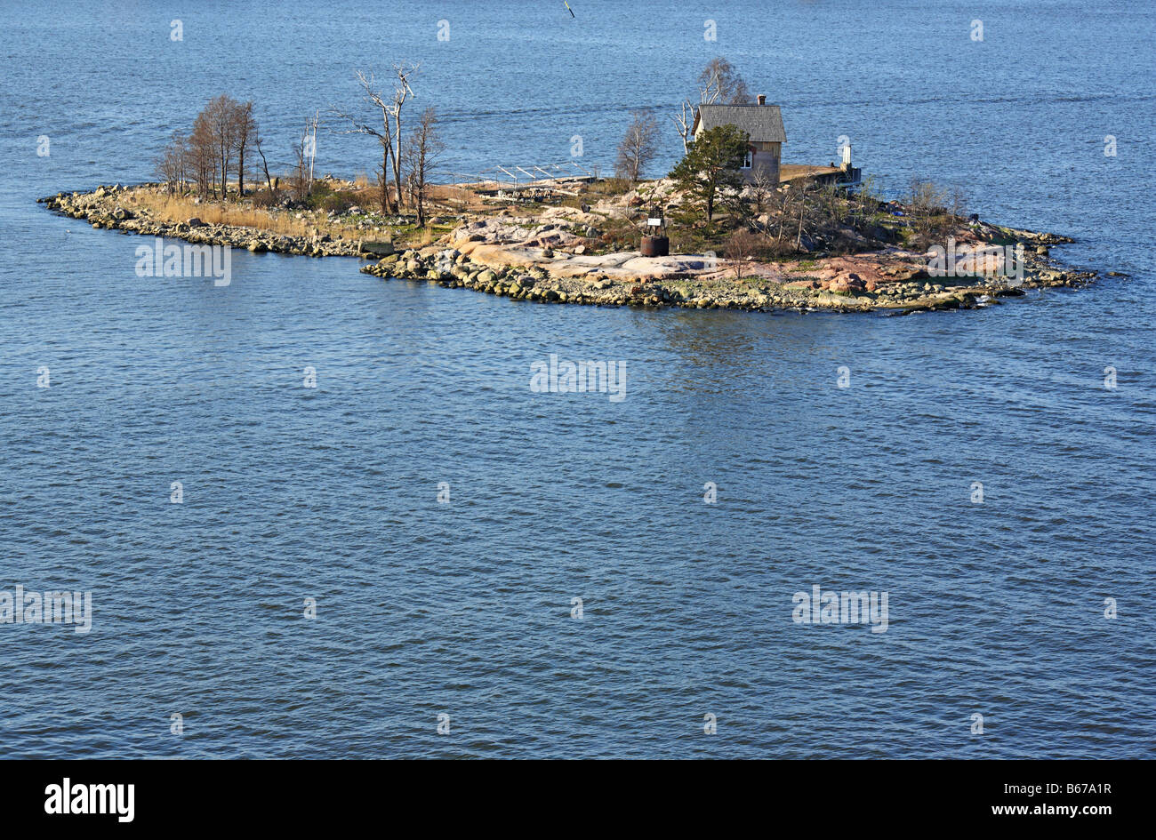 Islands, Water travel, ferry from Finland to Sweden in Baltic sea Foto Stock