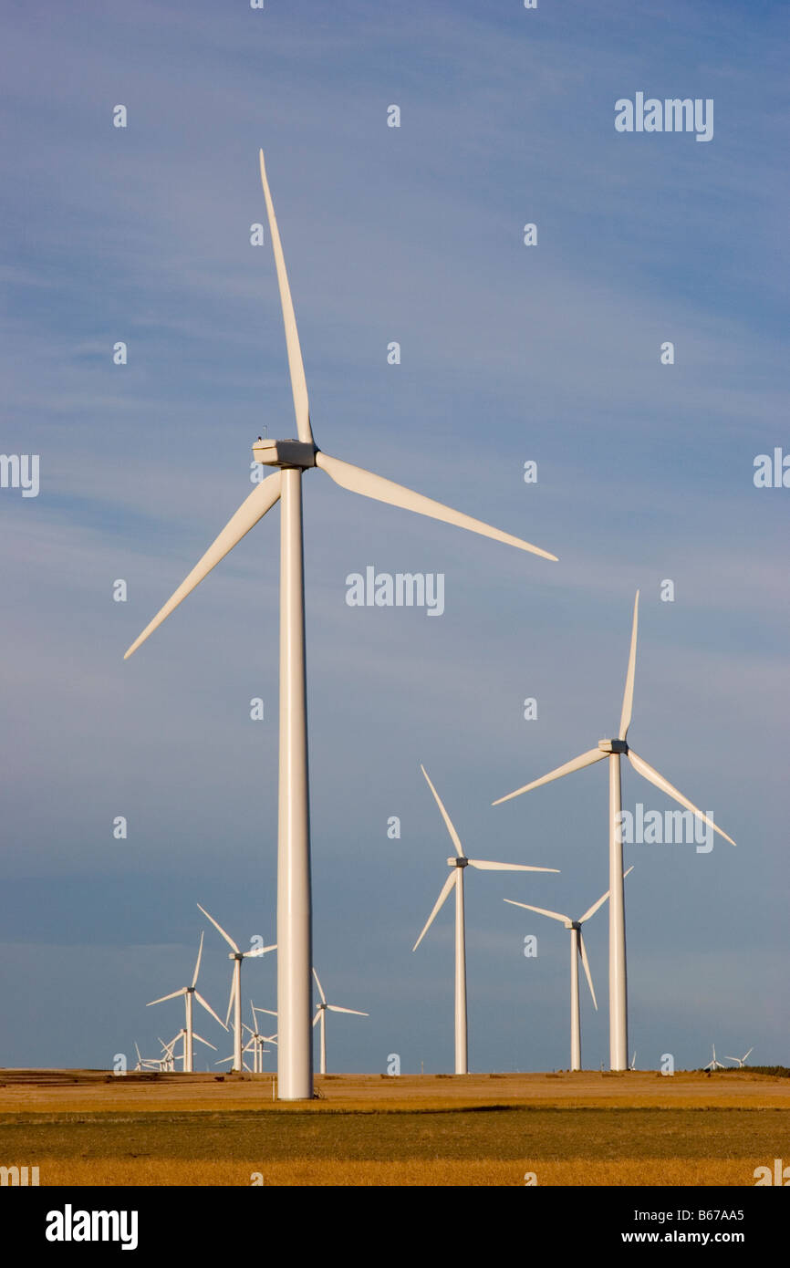 Le turbine eoliche, energie rinnovabili, dello stato del Colorado, STATI UNITI D'AMERICA Foto Stock