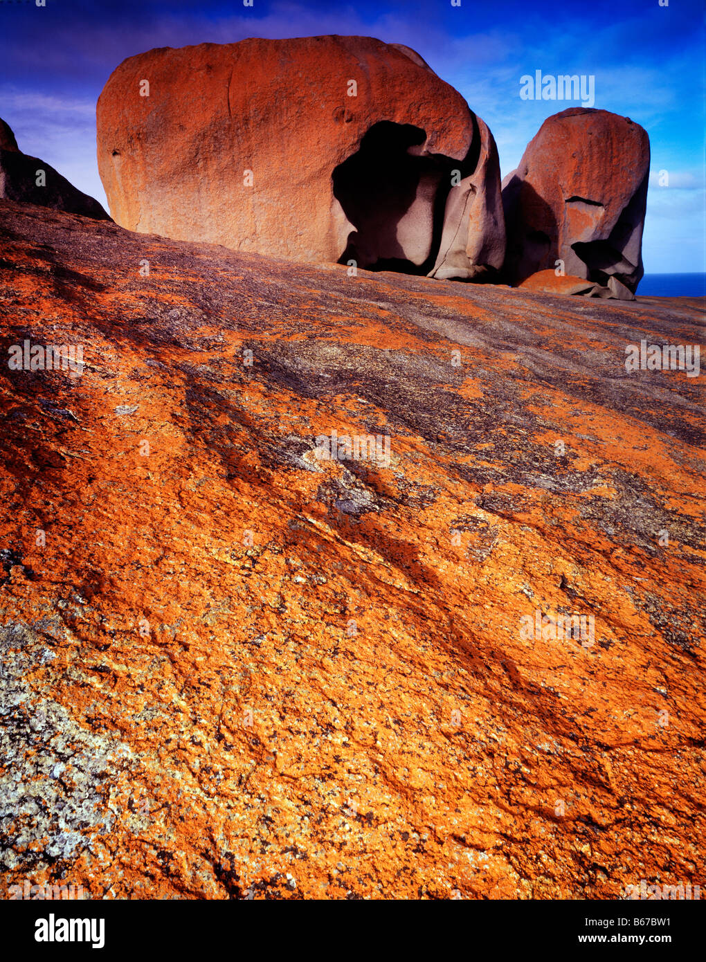 Le Remarkable Rocks Parco Nazionale di Flinders Chase Kangaroo Island South Australia Oceano Meridionale 45 V IC Foto Stock