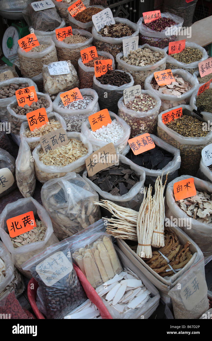 Provincia cinese del Guangdong Guangzhou mercato Qingping Foto Stock