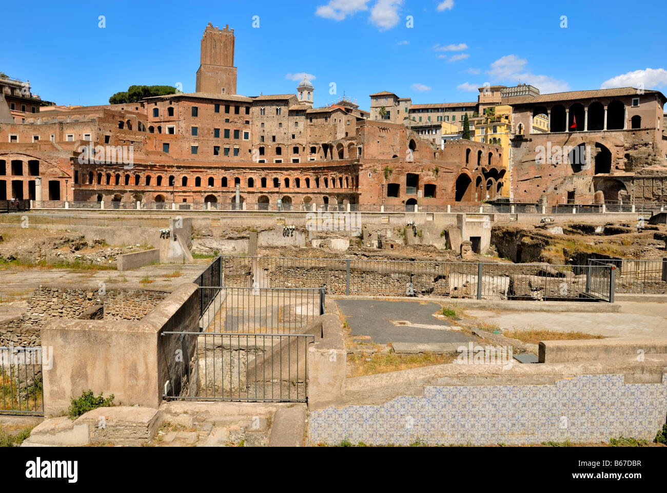 La maggior parte ampiamente scavato del forum è il Foro di Traiano, Foro di Traiano, Roma, Lazio, l'Italia, l'Europa. Foto Stock