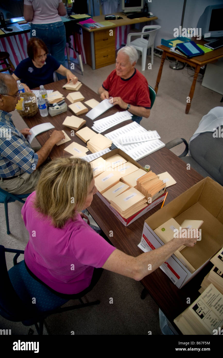 Democratico volontari della Campagna a San Juan Capistrano, CA, Stati Uniti d'America Foto Stock