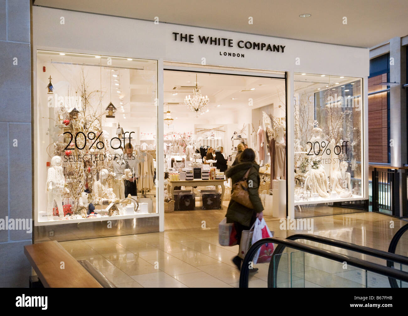 "La Compagnia Bianca' store, il Grand Arcade, Cambridge, Inghilterra Foto Stock