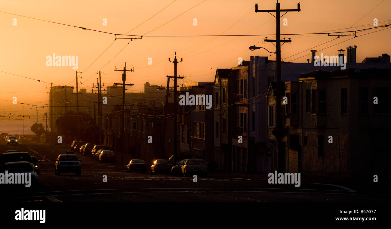 La quintessenza di San Francisco sunset Foto Stock