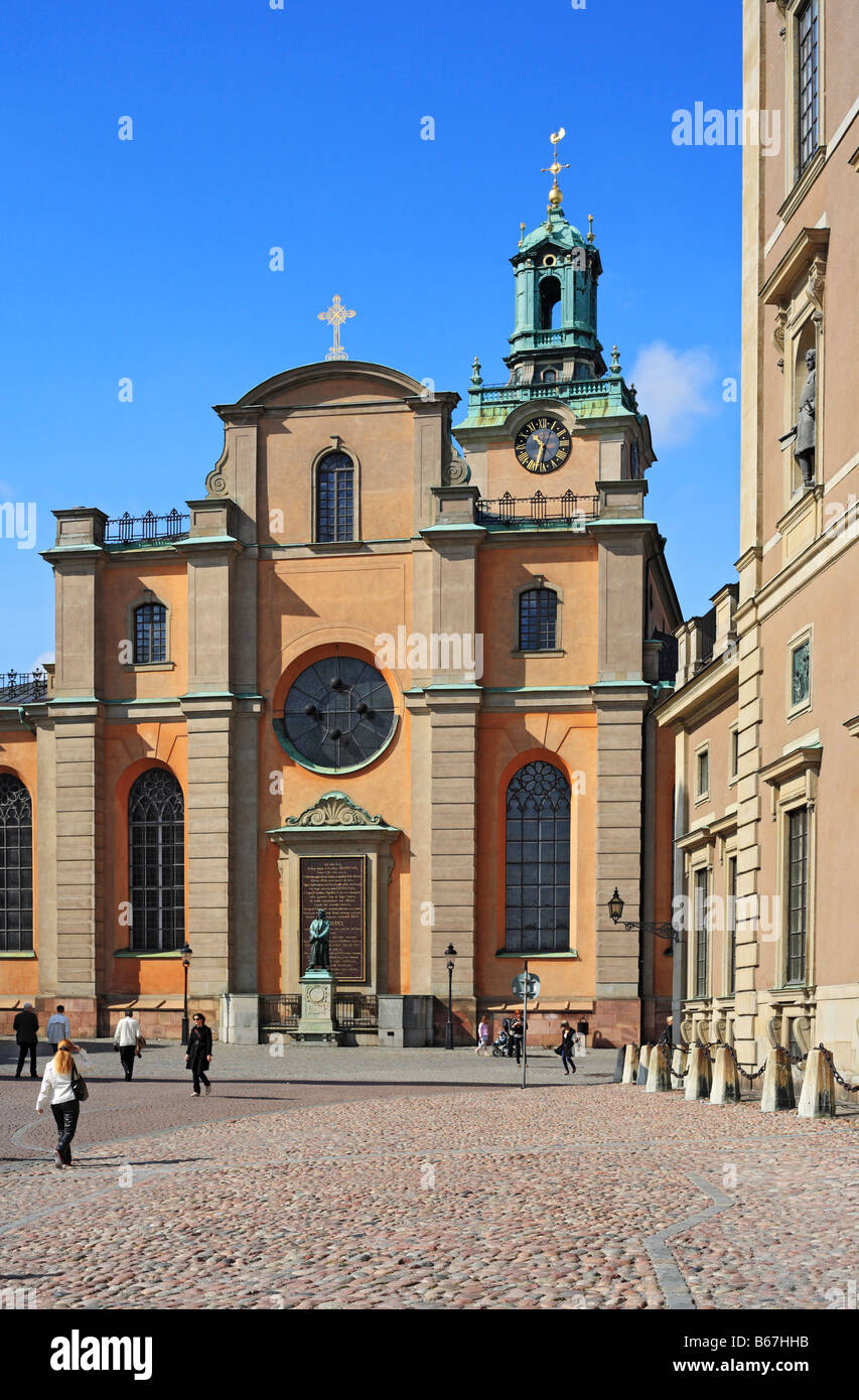 Architettura della Chiesa, Sant Nicolaus (Nicholas) Cattedrale Storkyrkan, Stoccolma, Svezia Foto Stock