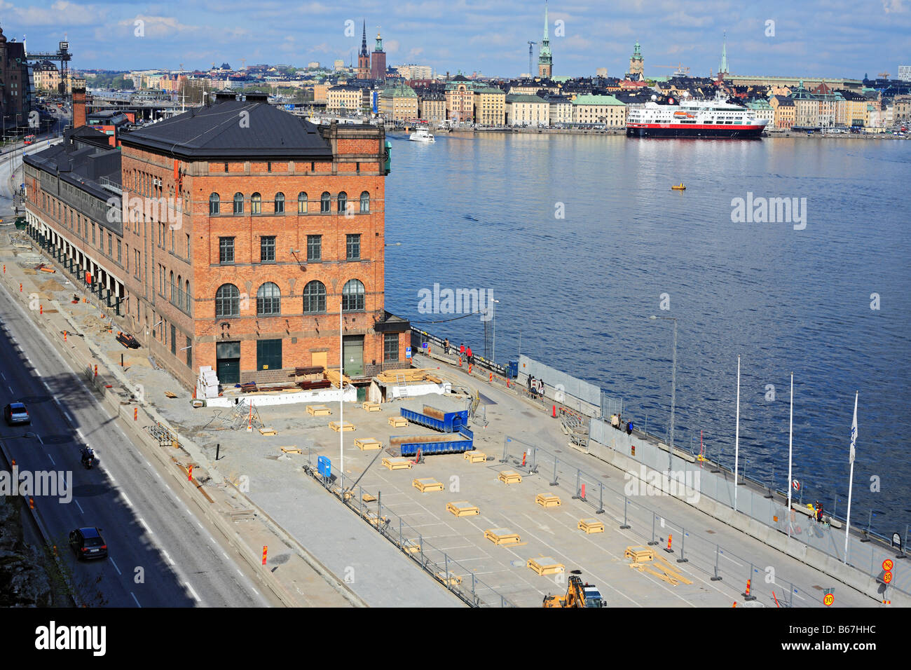 Cityscape, vista della città di Stoccolma e del Mar Baltico, Svezia Foto Stock