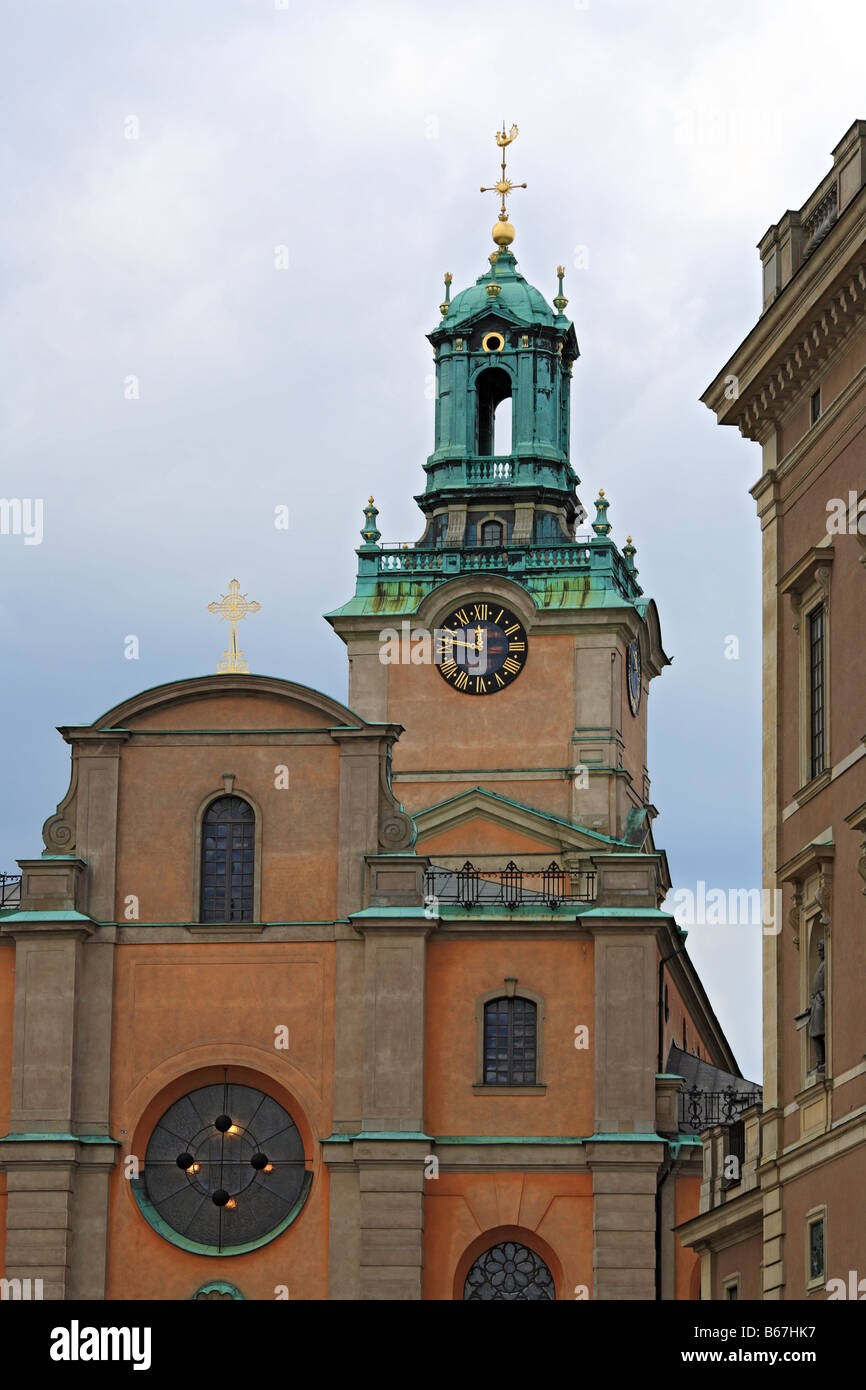 Architettura della Chiesa, Sant Nicolaus (Nicholas) Cattedrale Storkyrkan, Stoccolma, Svezia Foto Stock