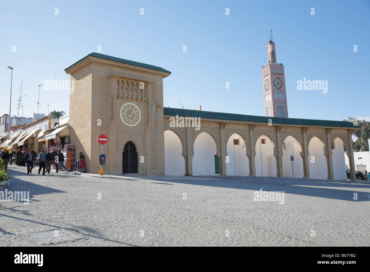 La moschea, Gran Socco, Tangeri, Marocco, Africa Foto Stock
