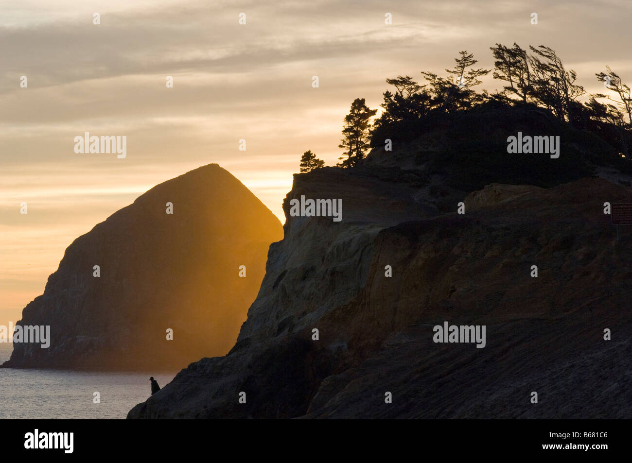 Città del Pacifico, Cape Kiwanda, Tillamook County, Oregon, Stati Uniti d'America Foto Stock