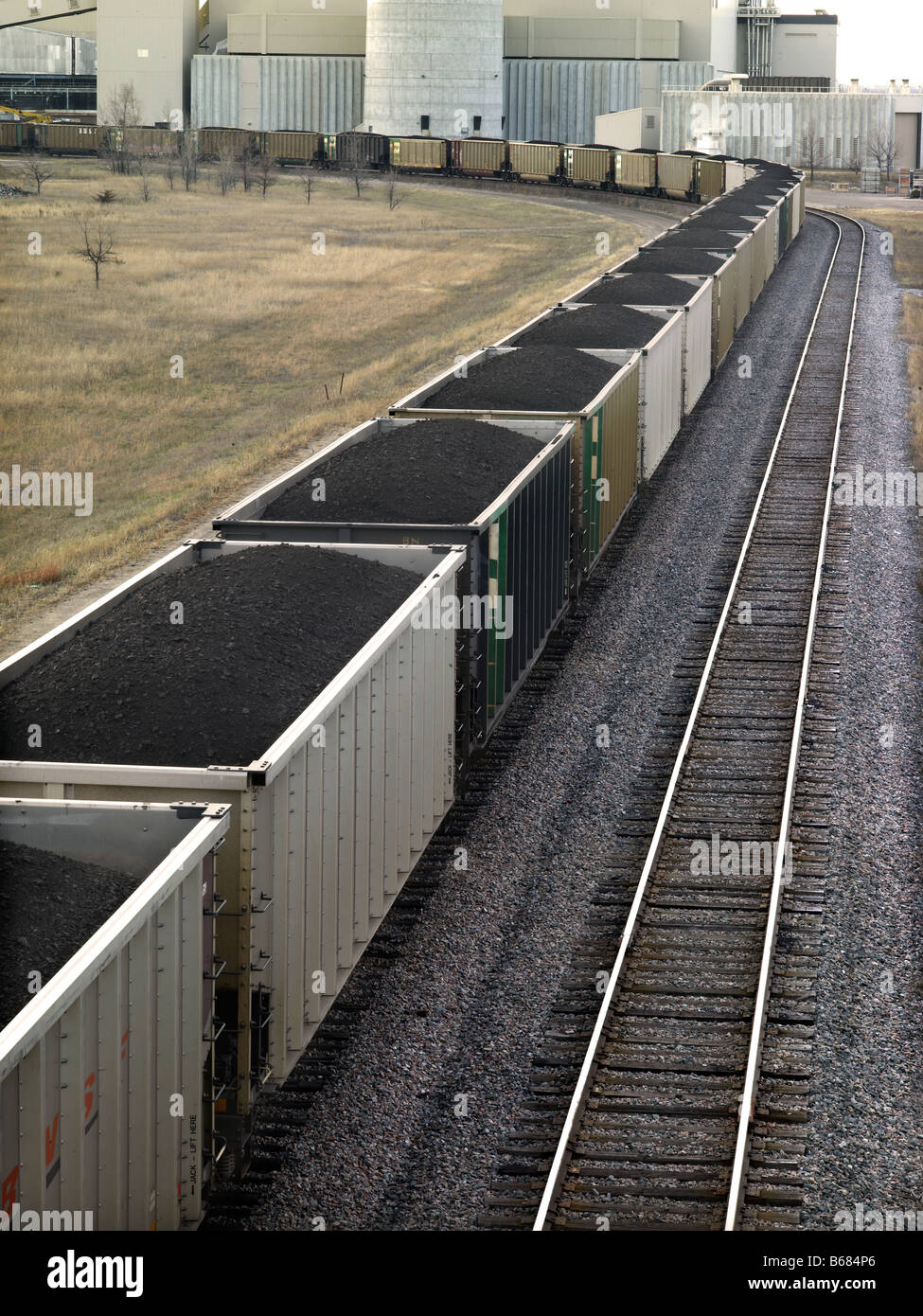 Merci ferroviario carbone treno di vetture di Pittsburgh, in Pennsylvania, STATI UNITI D'AMERICA Foto Stock