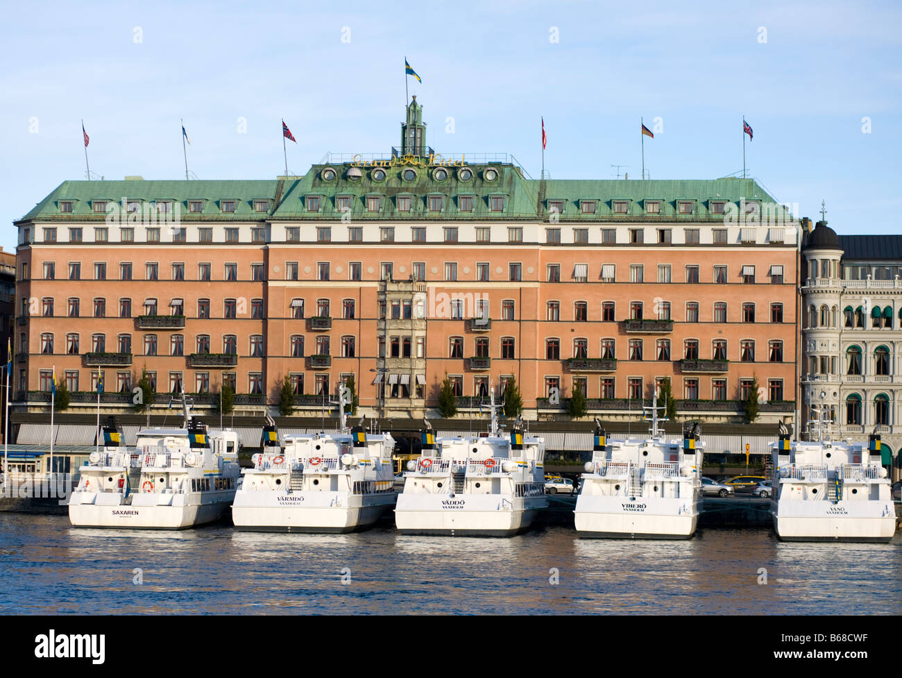 L'esterno del Grand Hotel a Stoccolma Svezia Foto Stock