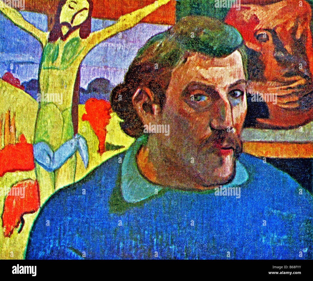 Autoritratto con il " giallo " Gesù da Paul Gauguin Foto Stock