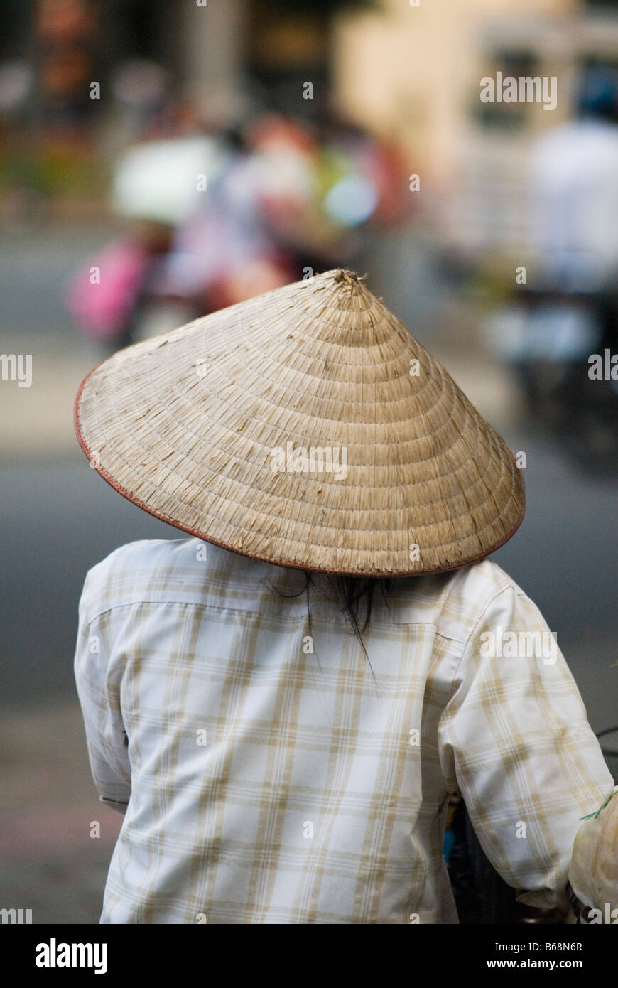 Conica di cappello di paglia Vietnam Foto stock - Alamy
