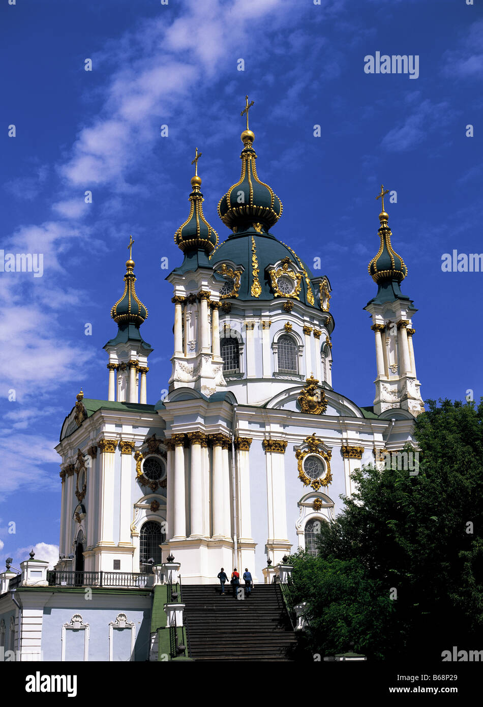 La Chiesa di S. Andrea a Kiev, Ucraina Foto Stock