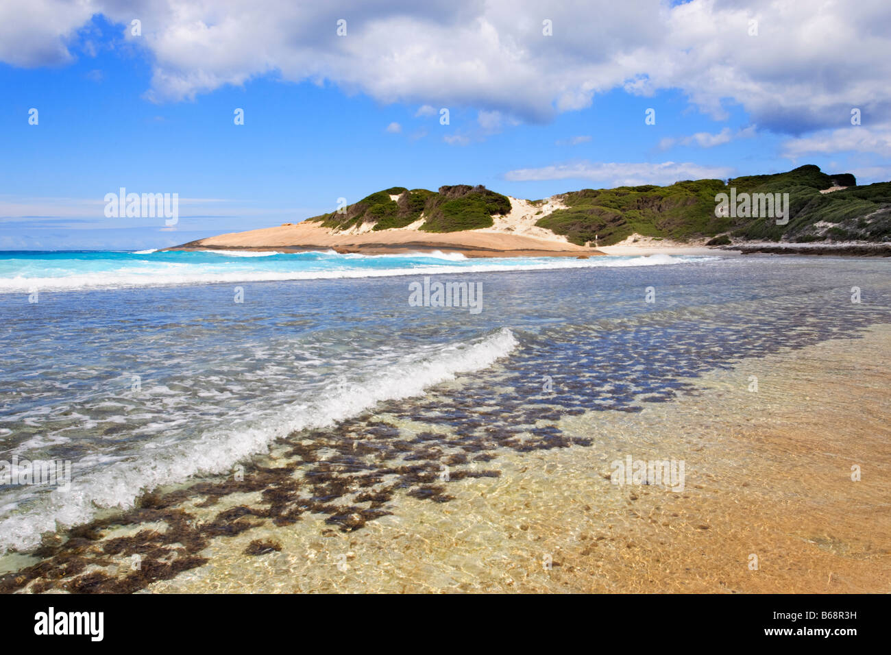 Spiaggia di salmone in Esperance, Western Australia. La spiaggia è situata accanto al Grande Ocean Drive. Foto Stock