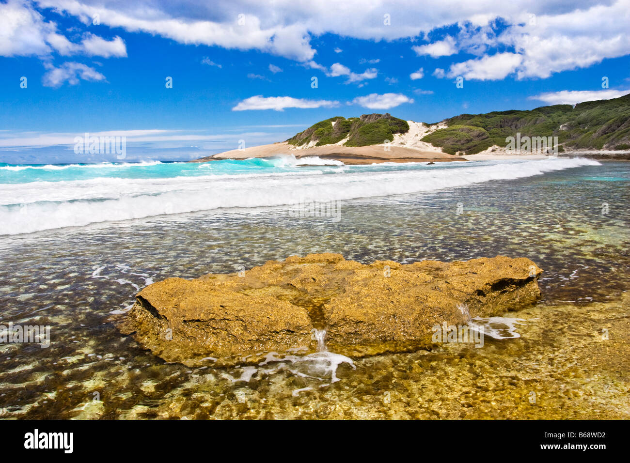 Spiaggia di salmone in Esperance, Western Australia. La spiaggia è situata accanto al Grande Ocean Drive. Foto Stock