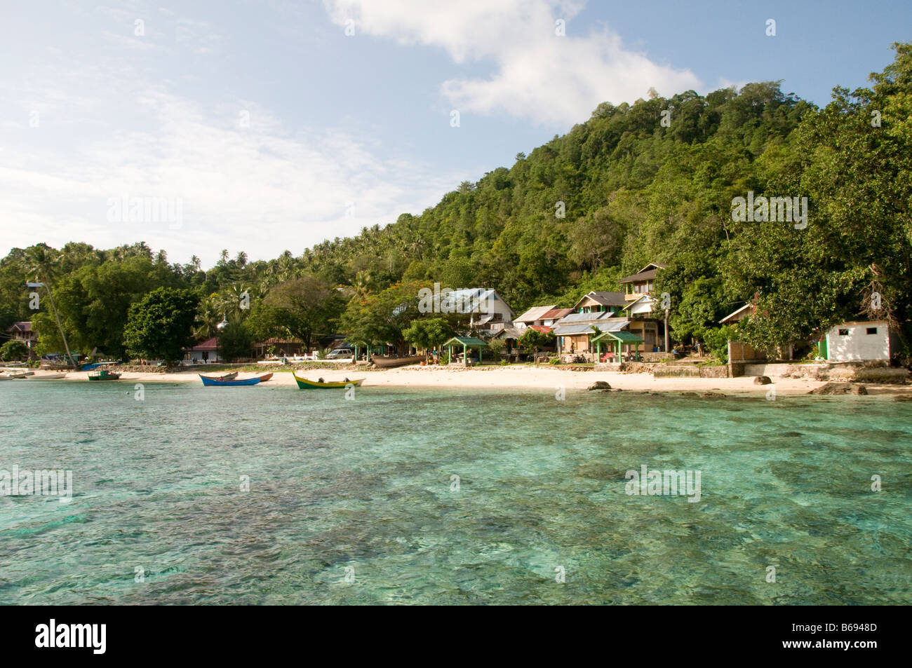 Villaggio di Iboih a Pulau Wey, Sumatra Foto Stock