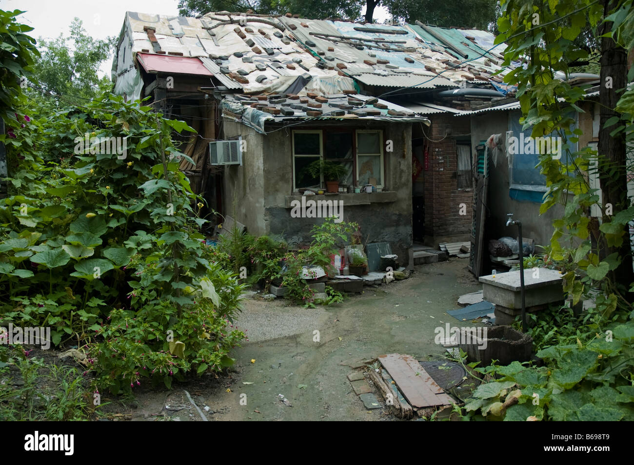 Baracca in uno degli Hutong di Pechino Foto Stock