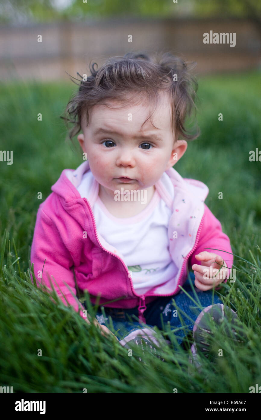 Un simpatico baby girl Foto Stock