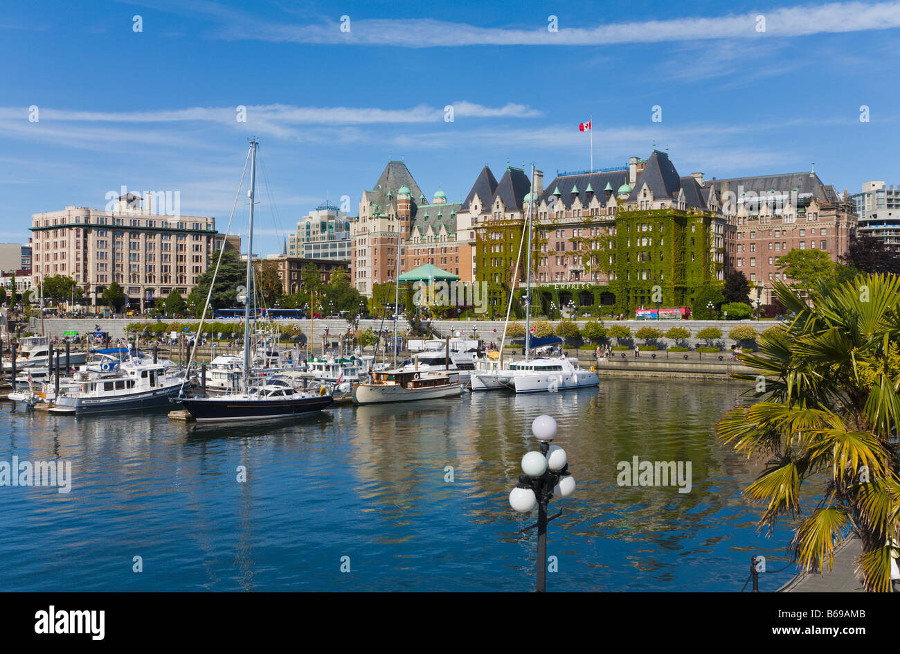 'Empress Hotel' e porto interno lungomare Victoria 'l'isola di Vancouver' 'British Columbia " Canada Foto Stock