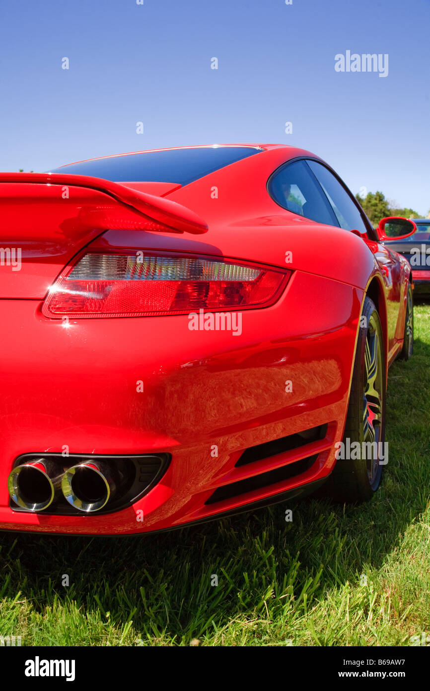 La parte posteriore di una Porsche 911 Turbo Foto Stock