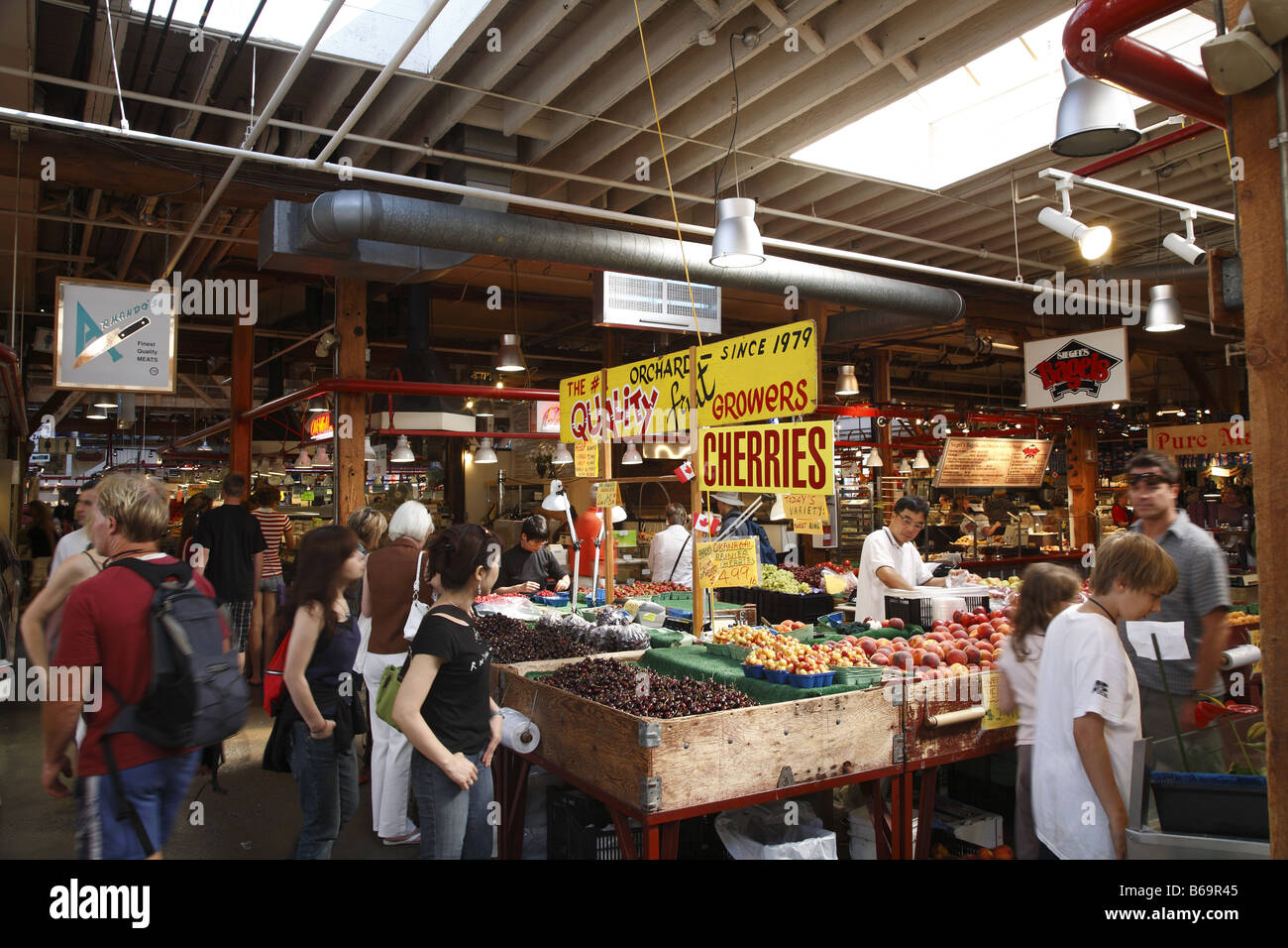 Canada BC Kanada Britisch British Columbia Vancouver Granville Island mercato pubblico Foto Stock