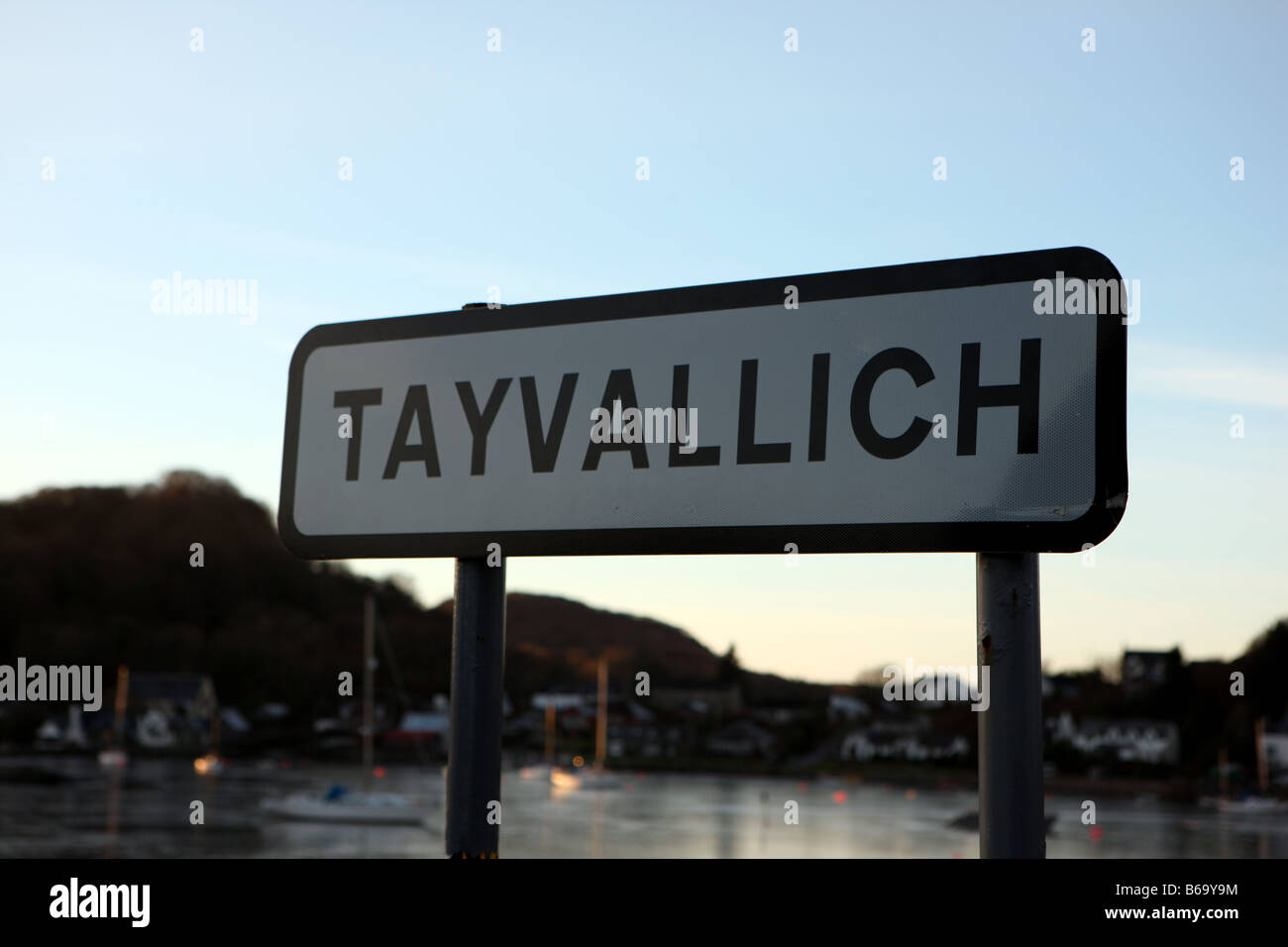 Segno di Lochgilphead Foto Stock
