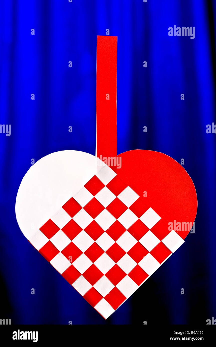 Uno intessute cuore Foto Stock