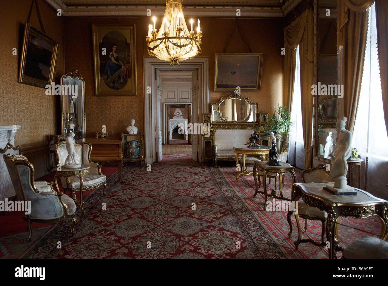 Sala da disegno Vladamir s Palace San Pietroburgo Russia Foto Stock