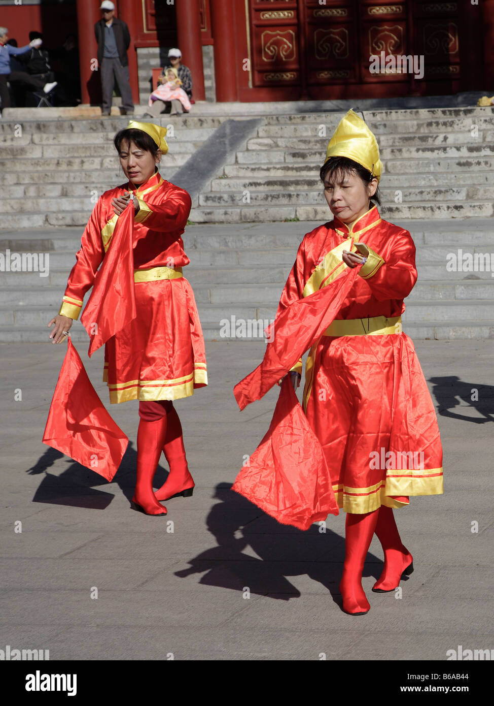 Cina Pechino dal Parco Jingshan donne danzanti Foto Stock