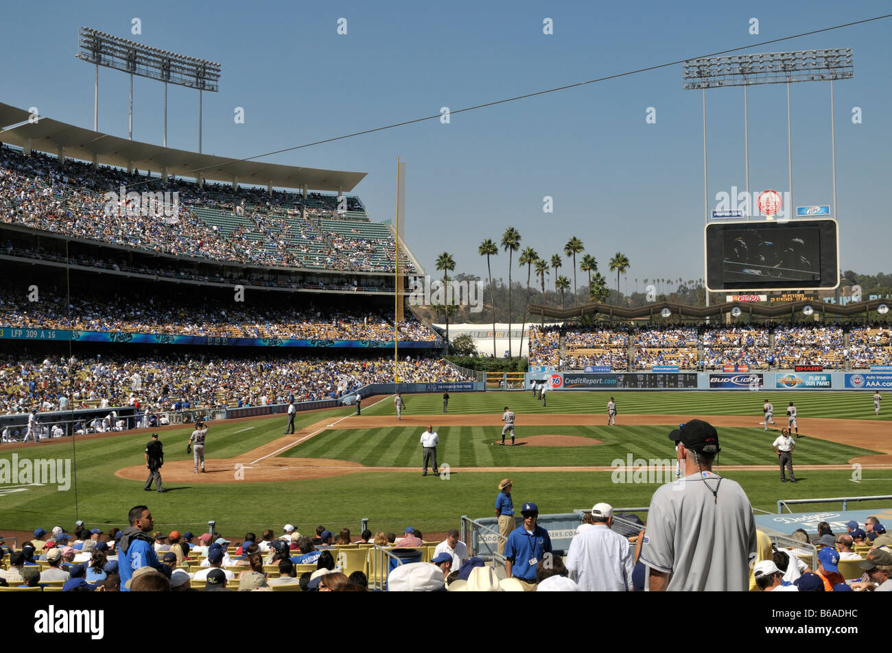 Il Dodger Stadium di Los Angeles in California Foto Stock