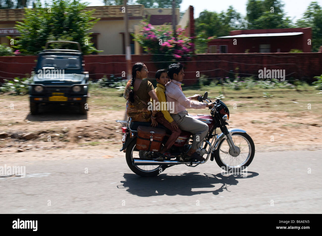 Il trasporto. Sawai Madhopur. Il Rajasthan. India Foto Stock