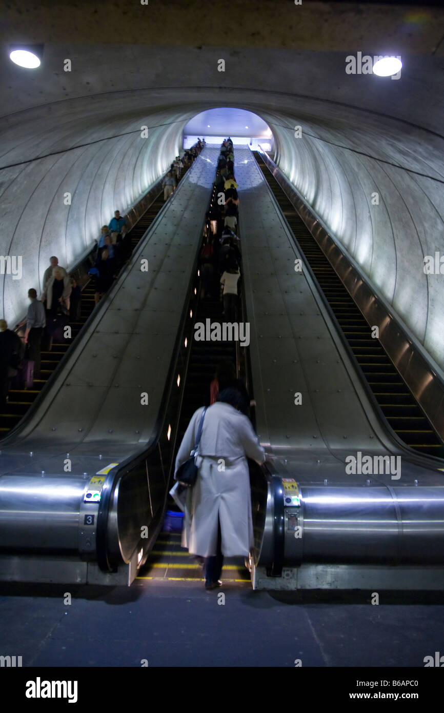 Washington DC metrorail station Foto Stock