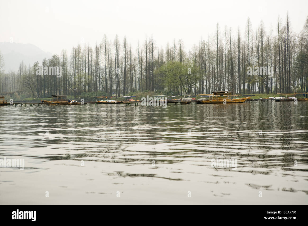 Uno splendido scenario di West Lake in Hangzhou nella provincia di Zhejiang Foto Stock