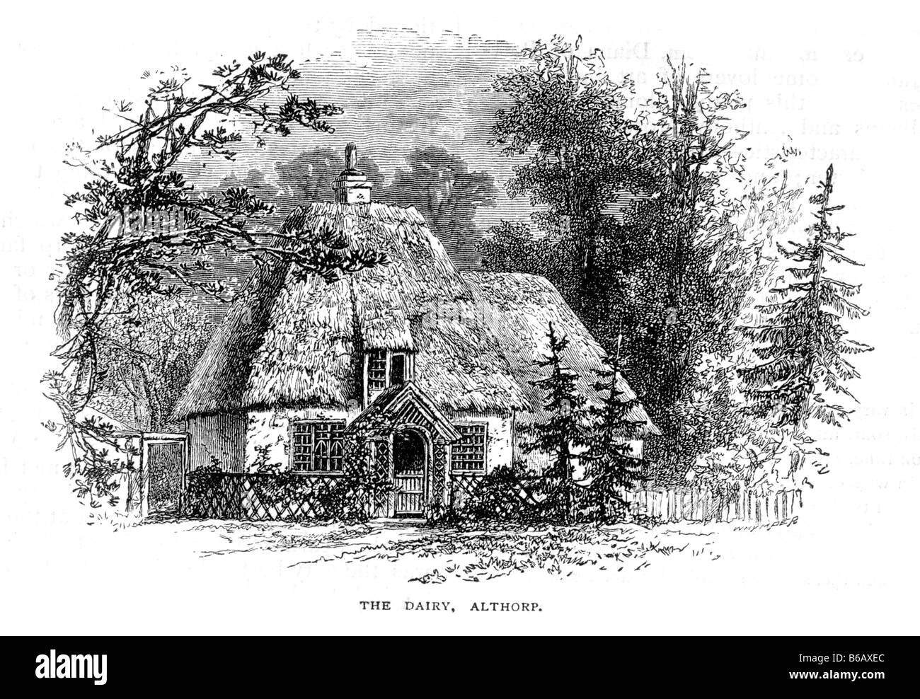 Althorp House Northamptonshire England: The Dairy 19th Century Illustration di Edward Whymper 1830 -1911 Foto Stock