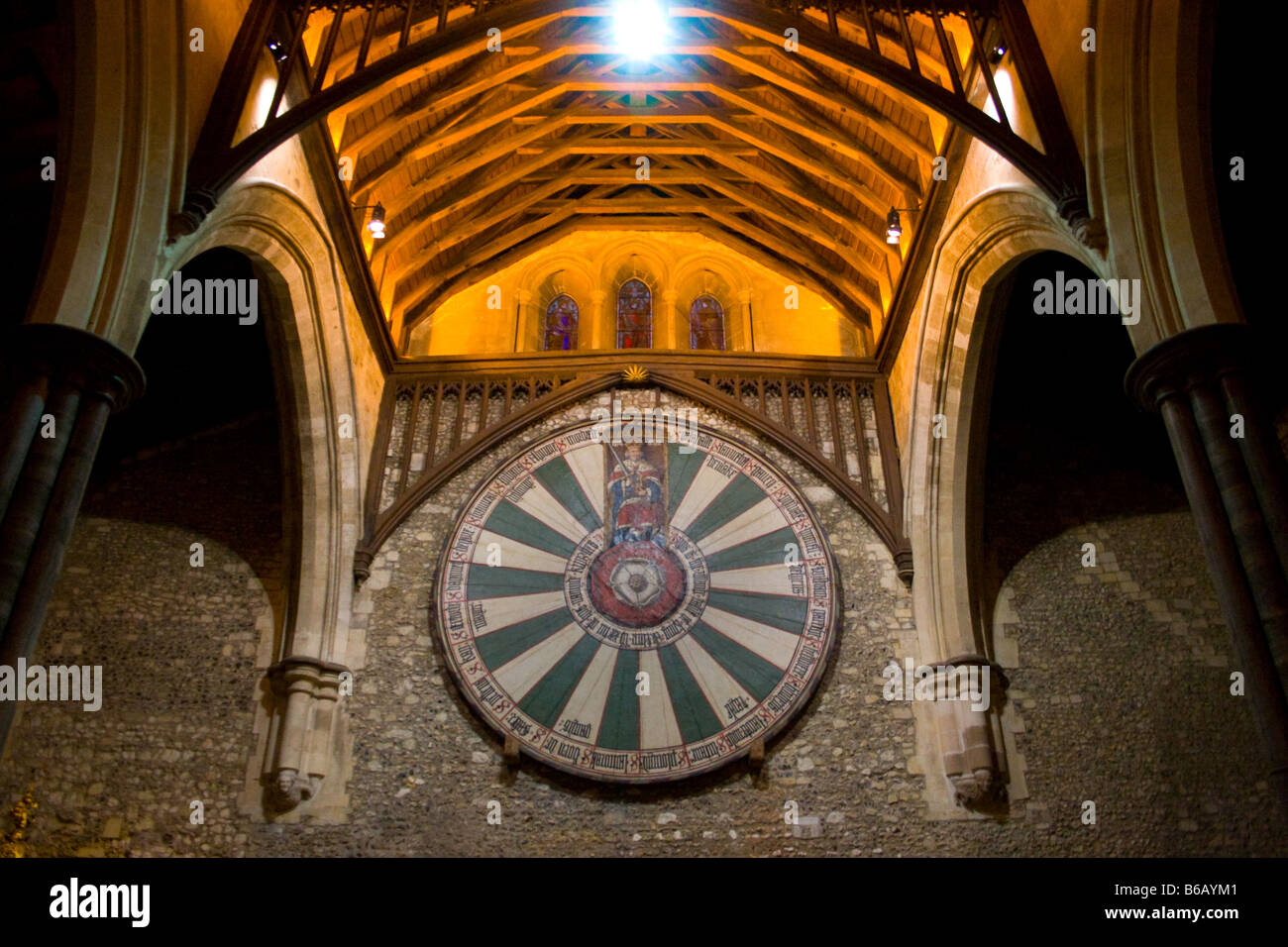 La tavola rotonda di Re Artù, Winchester Foto Stock