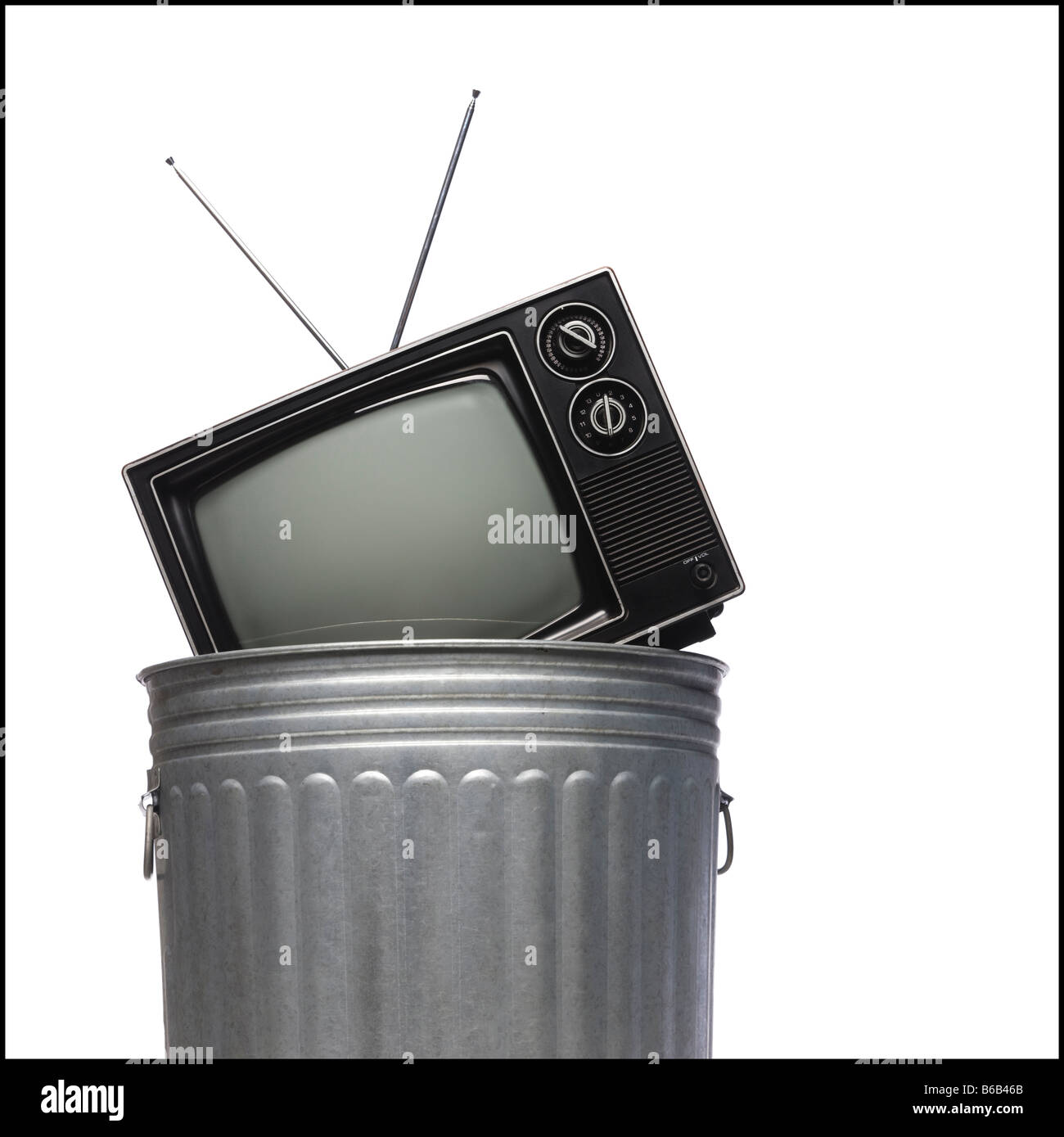 TV nel cestino Foto Stock