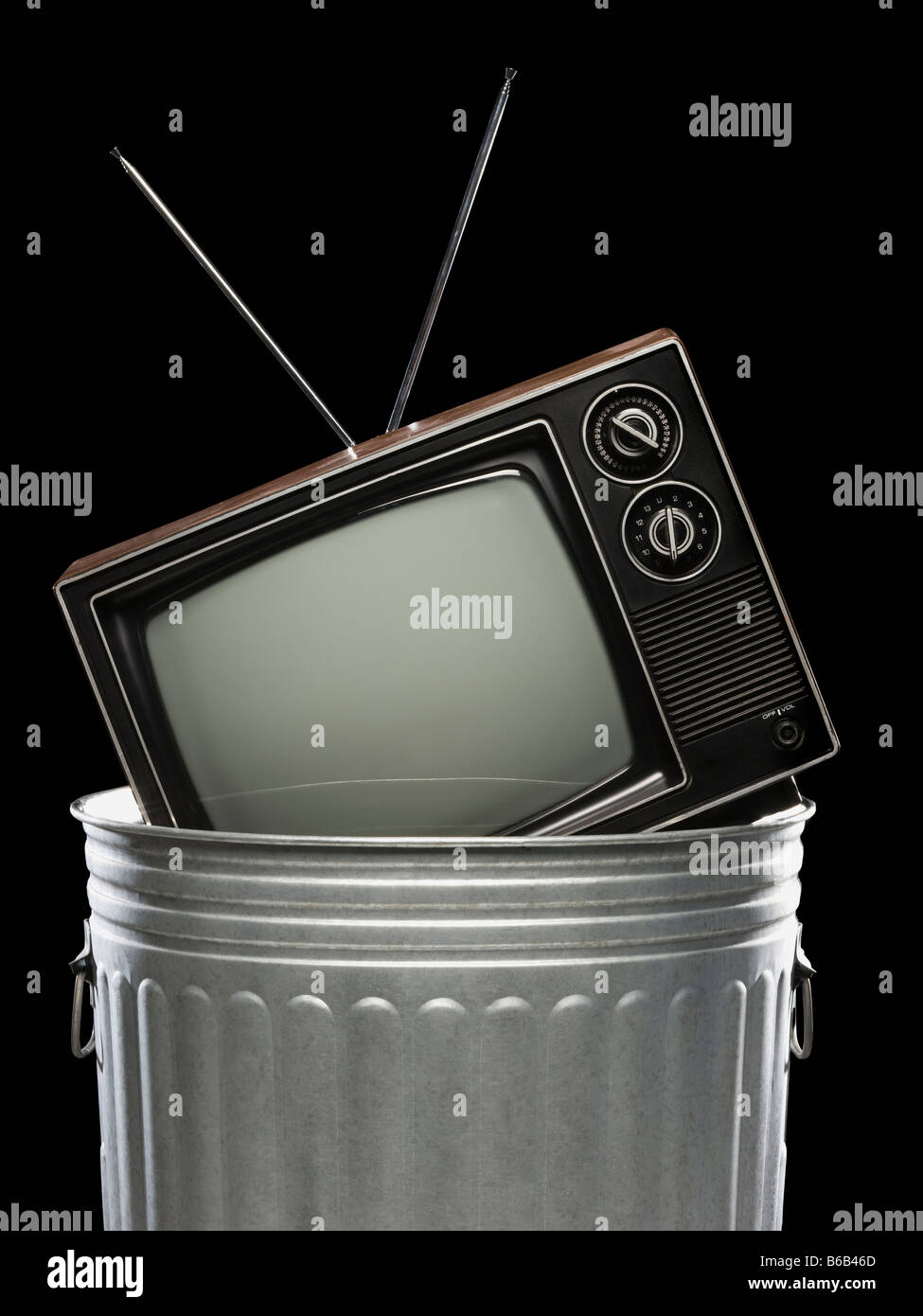 TV nel cestino Foto Stock