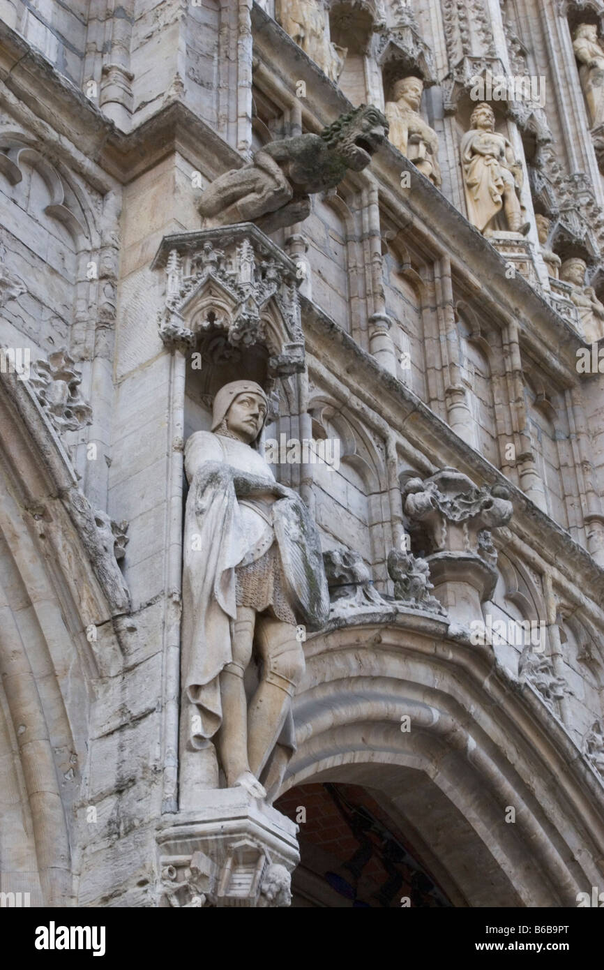 La piazza centrale della Grand Place di Bruxelles capitale del Belgio in Europa fotografato in autunno Foto Stock